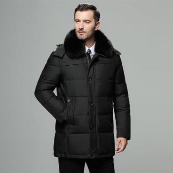 【米蘭精品】羽絨外套鴨絨夾克-輕盈禦寒保暖舒適男外套2色74ib89