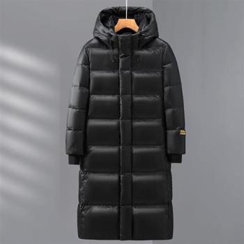 【米蘭精品】羽絨外套鵝絨夾克-簡約百搭便利抗寒男女外套1色74ib3