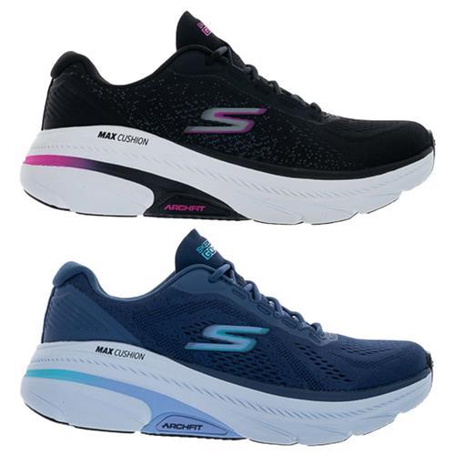 Skechers 慢跑鞋 女鞋 MAX CUSHIONING 黑/藍【運動世界】128941BKPK/128941NVBL