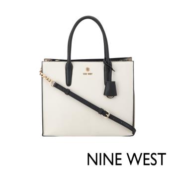 NINE WEST SIERA 方型托特包-拼接白(540923)