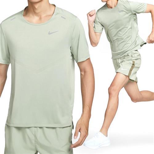 Nike Rise 365 SS 男款 綠色 透氣 排汗 圓領 上衣 運動 休閒 訓練 慢跑 短袖 CZ9185-372
