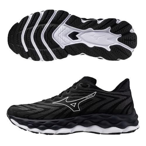 Mizuno 美津濃 慢跑鞋 男鞋 WAVE SKY 8 黑【運動世界】J1GC240252