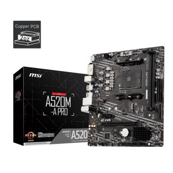【MSI 微星】PRO A520M-A D4 主機板｜AMD平臺文書入門最超值選擇