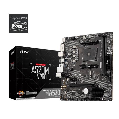 【MSI 微星】PRO A520M-A D4 主機板｜AMD平台文書入門最超值選擇
