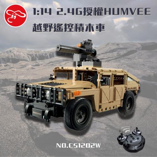 [瑪琍歐玩具]1:14 2.4G授權HUMVEE越野遙控積木車/C51202W
