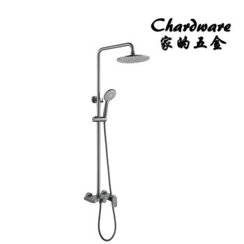 【家的五金】三檔淋浴花灑頂噴（槍灰）銅.304不鏽鋼(升降頂噴.冷熱.沐浴.淋浴.花灑.蓮蓬頭.水龍頭.軟管.不銹鋼.衛浴)