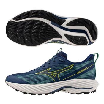 Mizuno 美津濃 慢跑鞋 男鞋 防水 WAVE RIDER 28 GTX 藍綠【運動世界】J1GC247902