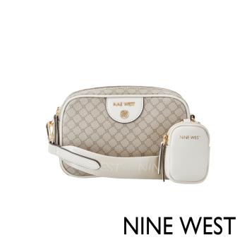 NINE WEST TADEO 拼接相機斜揹包-LOGO紋(129474)