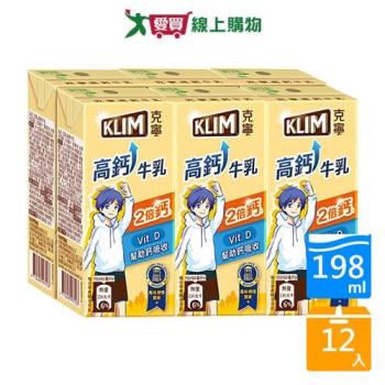 克寧高鈣成長牛乳198ML*6【兩入組】【愛買】