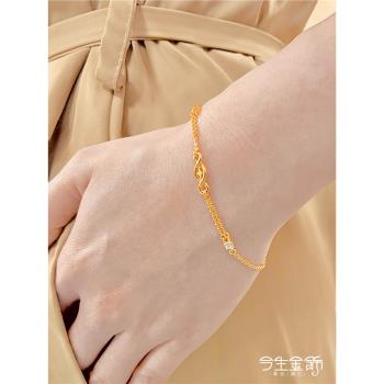 【今生金飾】錢進無限手鍊 黃金手鍊