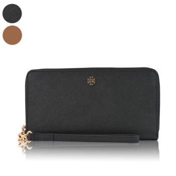 TORY BURCH EMERSON 十字紋防刮全開拉鍊手掛長夾-(新款任選)