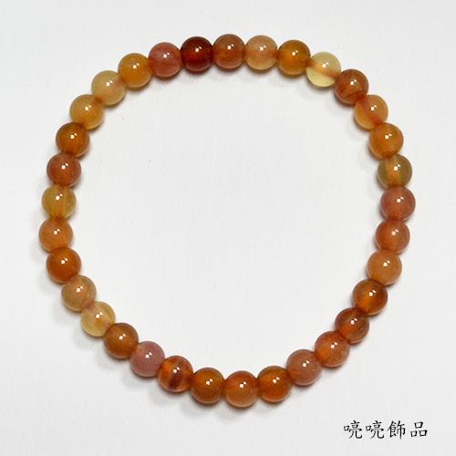 喨喨飾品】金橘繽紛糖果色～天然彩虹瑪瑙避邪招財招健康手鍊A822|瑪瑙