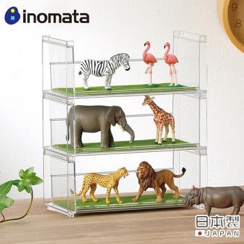 日本INOMATA 日本製壓克力長型展示架/可堆疊式(6入組)