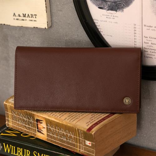 【金安德森】George 單窗翻蓋式長夾-咖啡色