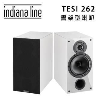 Indiana Line Tesi 262 書架式揚聲器是義大利進口的高品質 Hi-Fi 劇院喇叭，適合用作主喇叭、前置喇叭或左右喇叭。尺寸為 300 x 175 x 240 mm，每個約 5.9 kg，頻率響應 45 Hz 至 22 kHz，靈敏度高達 91dB，支援 30-120 W 消耗功率。具備聲音輸入線，顏色為白色系，適閤家庭劇院系統。產地義大利，保固 1 年，BSMI 認證 R41291，NCC 認證 CCAB09LP251FT7。