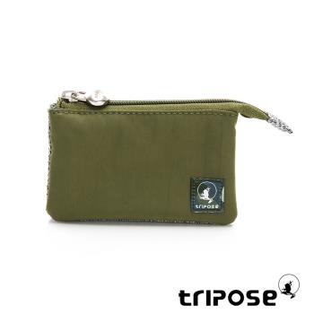 【tripose】漫遊系列巖紋簡約微旅萬用零錢包(抹茶綠)