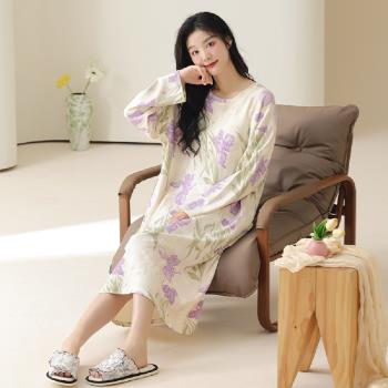 【藍尼居家】★純棉寬鬆家居服睡裙(女睡衣/家居服/舒適)