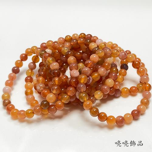 喨喨飾品】金橘繽紛糖果色～7mm天然彩虹瑪瑙避邪.招財.招健康手鍊A824