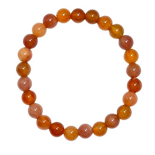 玛瑙手仕事工芸品 喨喨飾品】金橘繽紛糖果色～7mm天然彩虹瑪瑙避邪.招財.招健康手鍊A824
