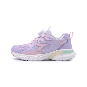 DIADORA 寬楦旋鈕運動鞋 粉紫 DA13128 中大童鞋 鞋全家福
