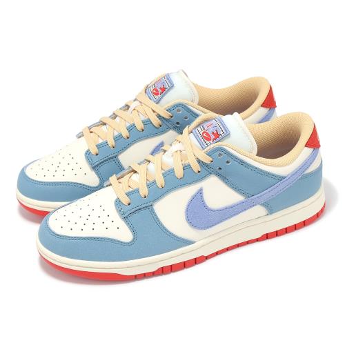 Nike 休閒鞋 Dunk Low PRM 男鞋 單寧藍 紅 貼布 復古 Denim Turquoise HJ9112-110