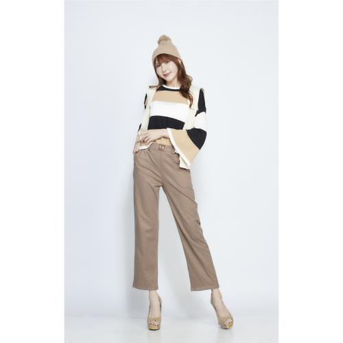 蘭陵厚磅毛呢精品直腿褲