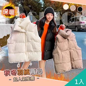 QiMart 百搭日系保暖厚羽絨背心(C款)x1件