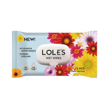 【12入】LOLES 無酒精萬用潔膚濕紙巾-有蓋72片 (繁花限定版)