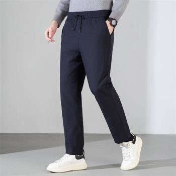 【米蘭精品】休閒褲保暖長褲-羽絨褲冬季舒適加厚男褲子3色74jh14