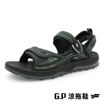G.P 男款超緩震氣墊磁扣兩用涼拖鞋G9576M-軍綠色(SIZE:39-44 共二色) GP