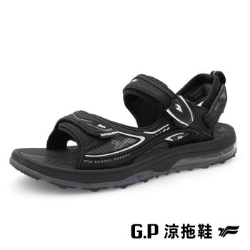 G.P 男款超緩震氣墊磁扣兩用涼拖鞋G9576M-黑色(SIZE:39-44 共二色) GP
