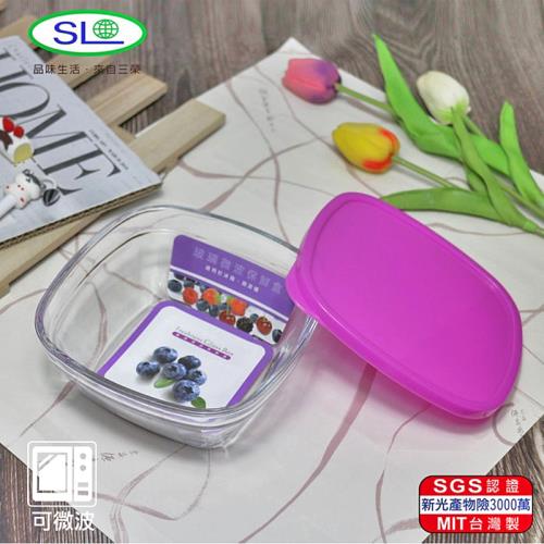 SL 方型玻璃保鮮盒(大)650ml R-1600-1 台灣製