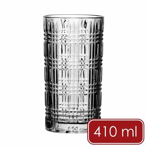 《Utopia》Rhine水晶玻璃高球杯(格紋410ml) | 調酒杯 雞尾酒杯 司令杯 可林杯 直飲杯 長飲杯