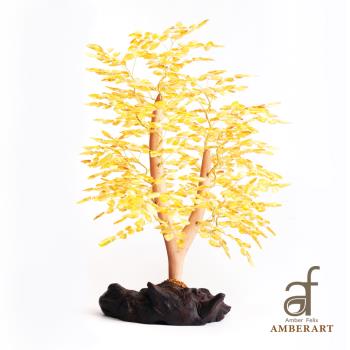 AF AMBER ART波蘭原裝招財雙色琥珀樹