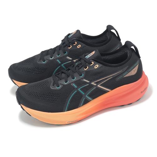 Asics 慢跑鞋 GEL-Kayano 31 2E 男鞋 寬楦 黑 橘紅 支撐 厚底 運動鞋 亞瑟士 1011B869004