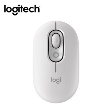 【Logitech 羅技】POP MOUSE 無線藍芽滑鼠 - 珍珠白