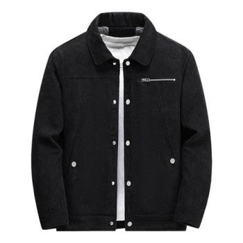 【米蘭精品】工裝外套休閒夾克-燈芯絨加厚加絨大碼男外套4色74jd15