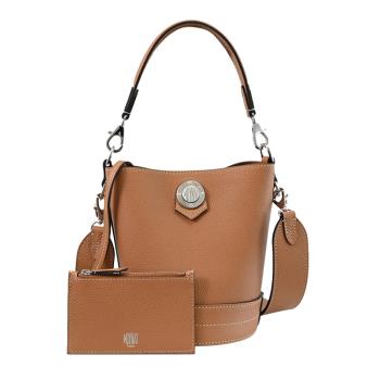 MOYNAT C20010 BALUCHON BB 質感荔枝牛皮兩用水桶包.淺咖