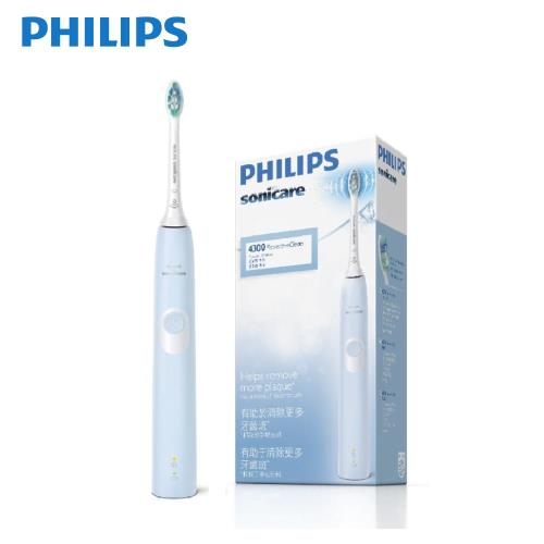 (贈護齦刷頭六入組)PHILIPS飛利浦 健康護齦音波電動牙刷-藍HX6803/02