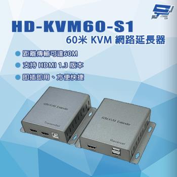 昌運監視器 HD-KVM60-S1 60米 HDMI1.3 即插即用 KVM 網路延長器