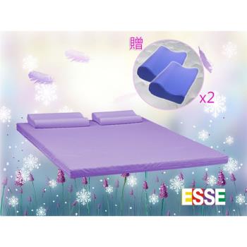 ESSE御璽名床 3M透氣薰衣草精油2.5cm記憶床墊x1(5尺-雙人)加碼贈記憶枕x2