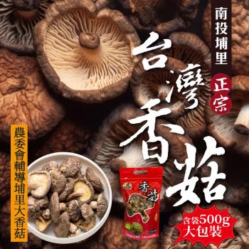 【初品果】南投埔里正宗臺灣大香菇500g/包x1