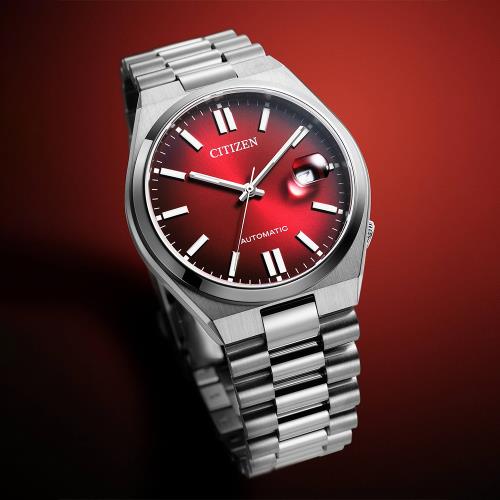 CITIZEN 星辰 限量款青春撞色機械錶/漸層紅/40mm/NJ0150-56W