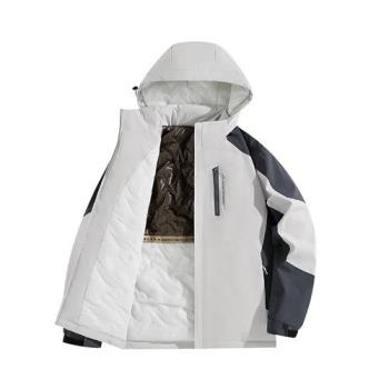 【米蘭精品】衝鋒衣防風夾克-石墨烯防水保暖運動男女外套8色74jd83
