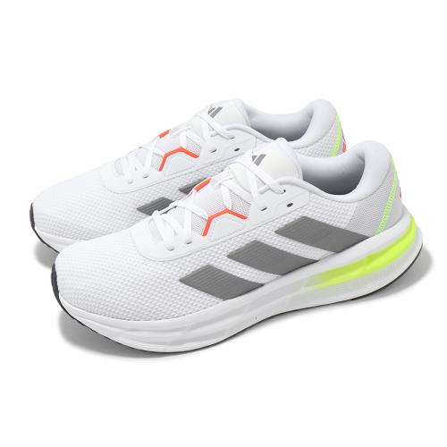 adidas 慢跑鞋 Galaxy 7 M 男鞋 白 灰 螢光綠 緩震 運動鞋 愛迪達 ID8759
