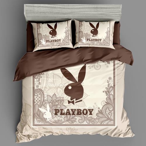 美國Playboy精品舖棉寢具組-加大