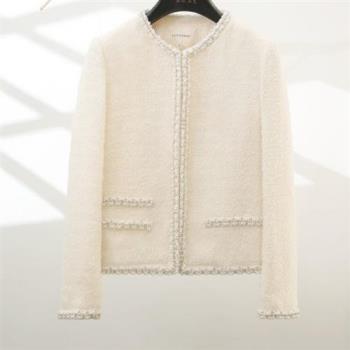 【米蘭精品】西裝外套毛呢西服-小香風優雅大方氣質非凡女外套2色74je6