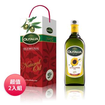 Olitalia 奧利塔 葵花油禮盒組1000ml禮盒二入組