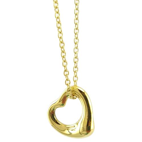 TIFFANY 18K金-經典Open Heart小愛心墜飾項鍊