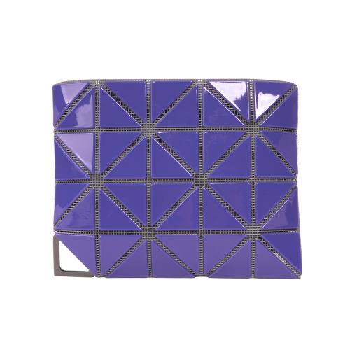 二手商品9.5成新_ISSEY MIYAKE 三宅一生 BAO BAO 附可拆掛鍊拉鍊零錢包(藍紫色)